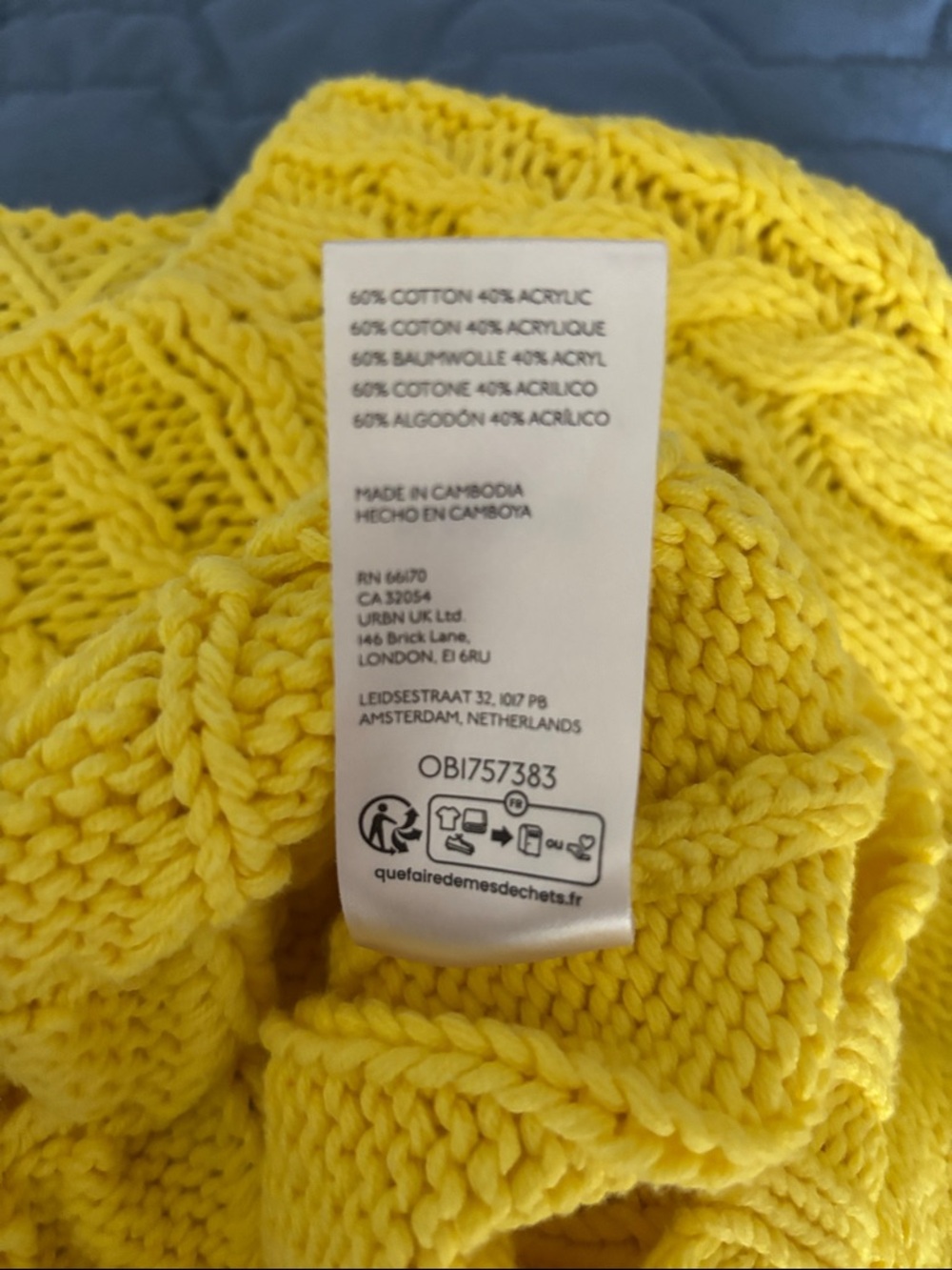 Anthropologie Free People Sandre bright yellow chunky knit sweater sz small - Picture 10 of 11